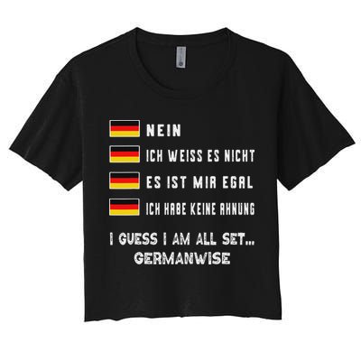 Speaking German Funny Deutsch Student German Language Crop Top