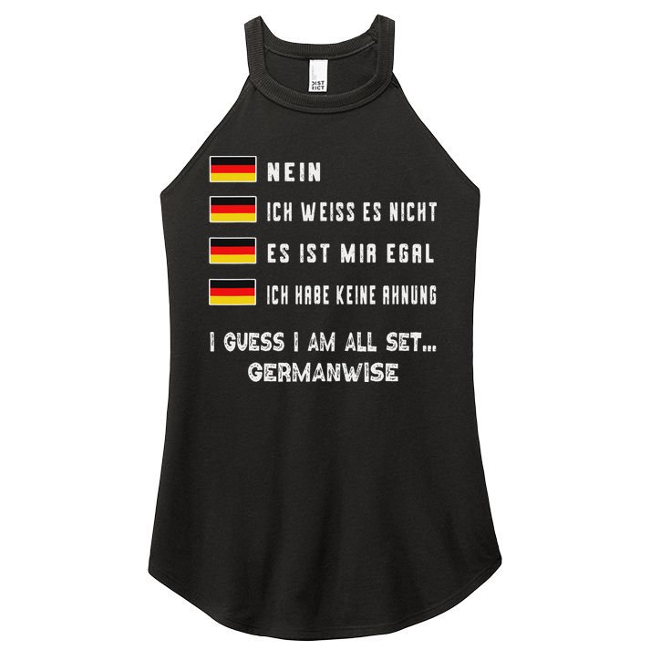 Speaking German Funny Deutsch Student German Language Women's Perfect Tri Rocker Tank