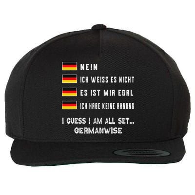 Speaking German Funny Deutsch Student German Language Wool Snapback Cap