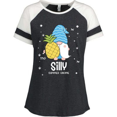 Silly Gnome Funny Summer Matching For Family Gift Enza Ladies Jersey Colorblock Tee