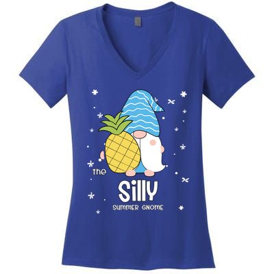 Silly Gnome Funny Summer Matching For Family Gift Women's V-Neck T-Shirt