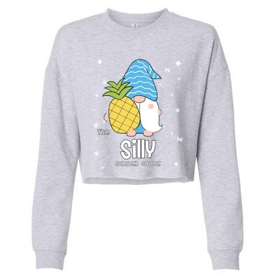 Silly Gnome Funny Summer Matching For Family Gift Cropped Pullover Crew