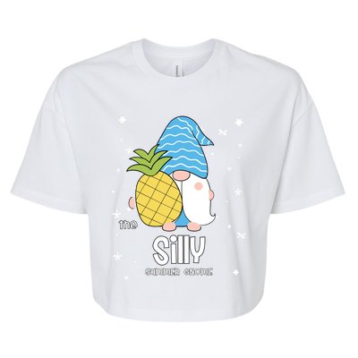 Silly Gnome Funny Summer Matching For Family Gift Bella+Canvas Jersey Crop Tee