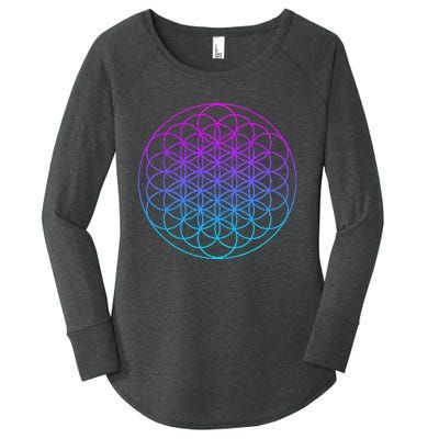 Sacred Geometry Flower Of Life Women's Perfect Tri Tunic Long Sleeve Shirt