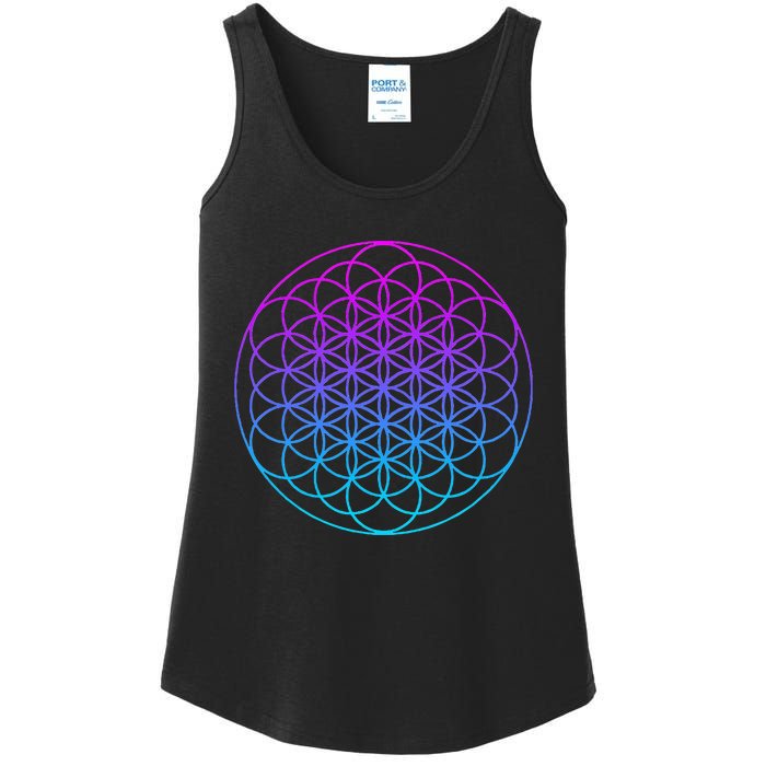 Sacred Geometry Flower Of Life Ladies Essential Tank