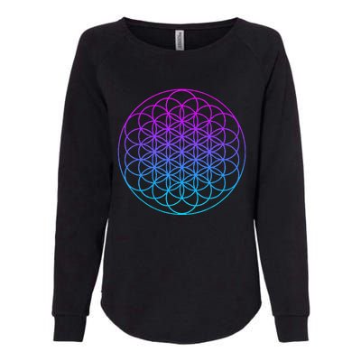 Sacred Geometry Flower Of Life Womens California Wash Sweatshirt