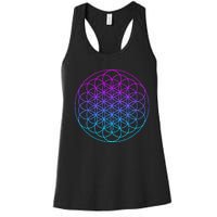 Sacred Geometry Flower Of Life Women's Racerback Tank