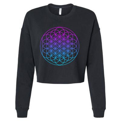 Sacred Geometry Flower Of Life Cropped Pullover Crew