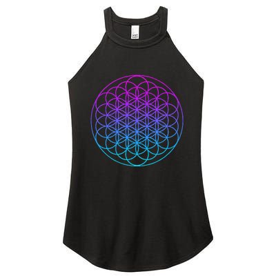 Sacred Geometry Flower Of Life Women's Perfect Tri Rocker Tank