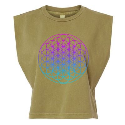 Sacred Geometry Flower Of Life Garment-Dyed Women's Muscle Tee