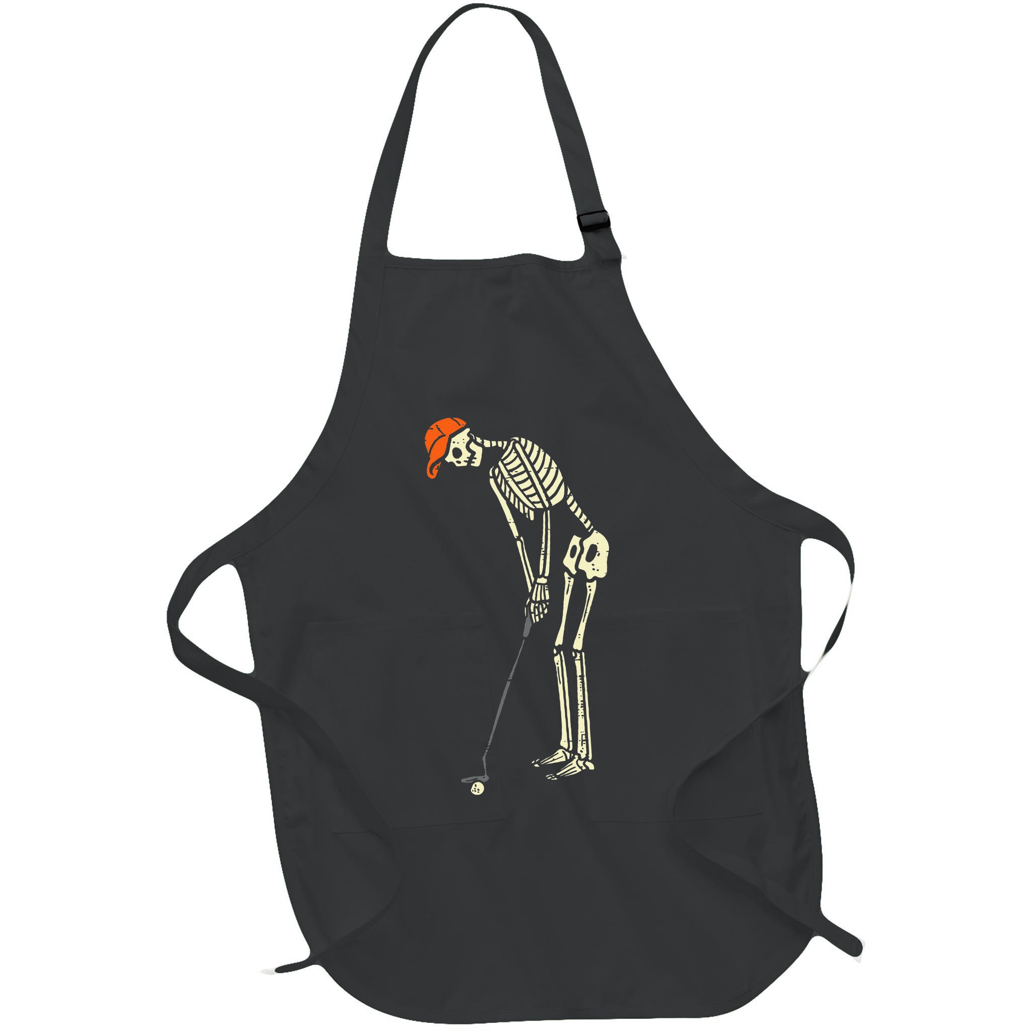 Skeleton Golf Funny Halloween Golfing Sports Golfer Apron