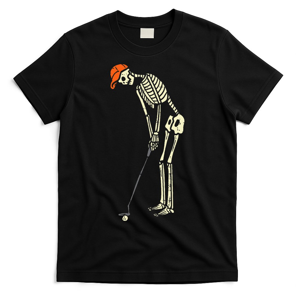 Skeleton Golf Funny Halloween Golfing Sports Golfer T-Shirt