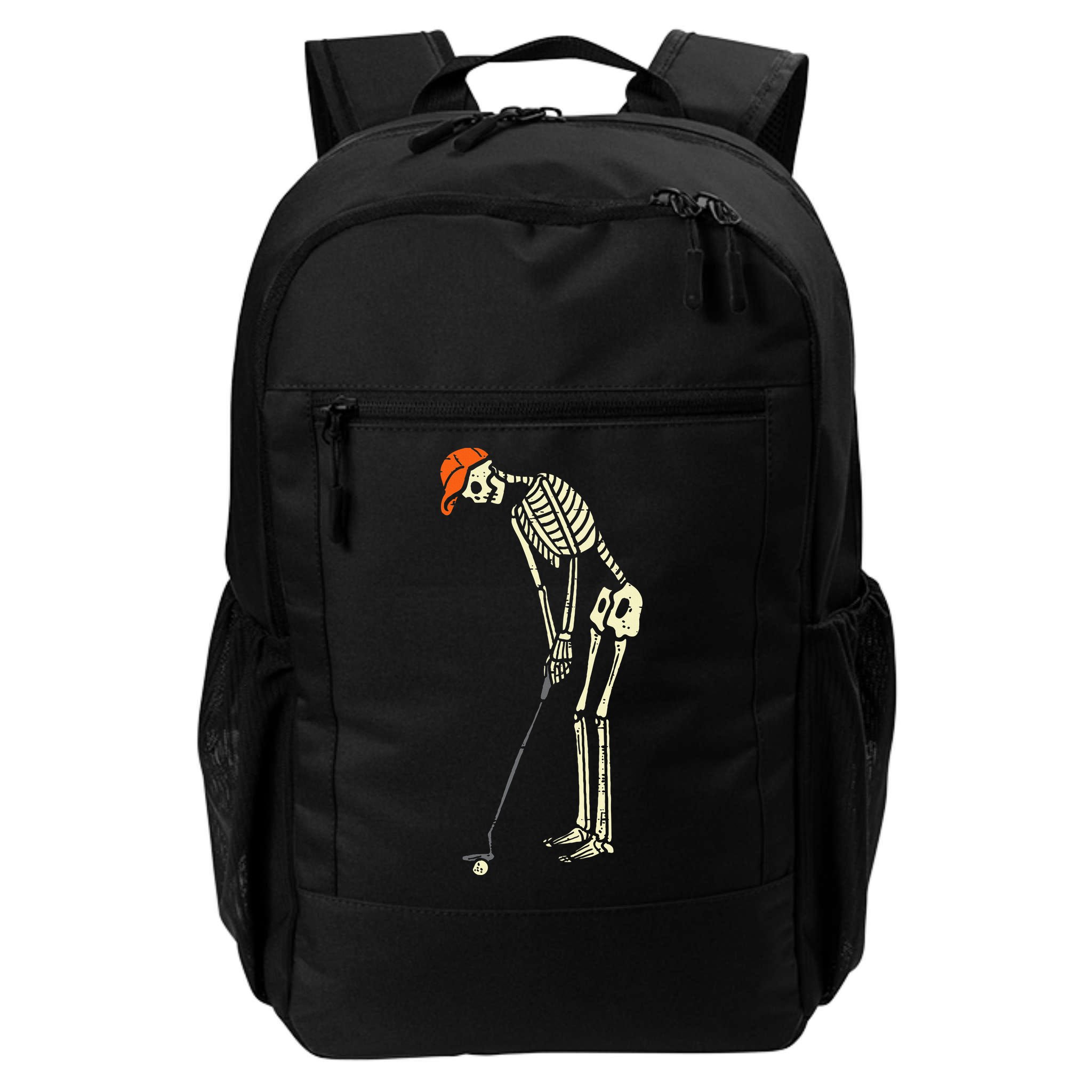 Skeleton Golf Funny Halloween Golfing Sports Golfer Backpack