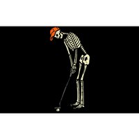 Skeleton Golf Funny Halloween Golfing Sports Golfer Bumper Sticker