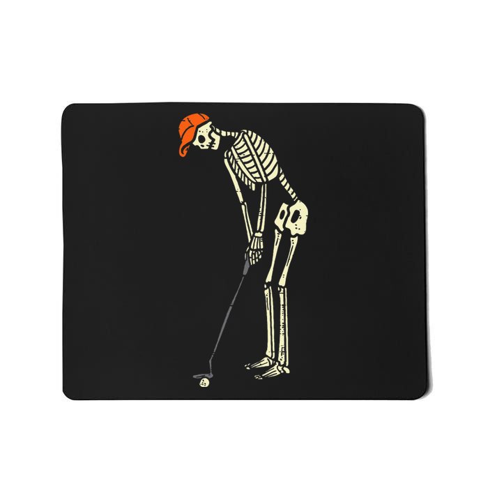 Skeleton Golf Funny Halloween Golfing Sports Golfer Mousepad