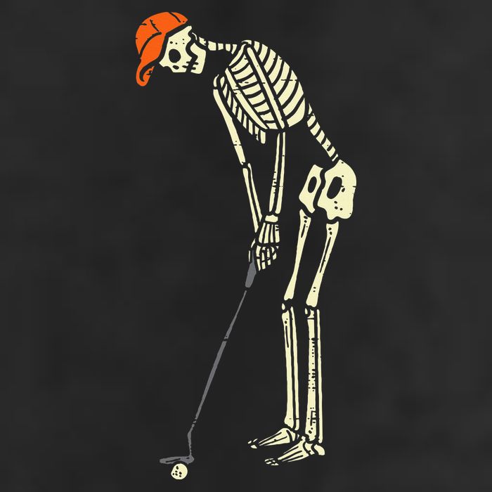 Skeleton Golf Funny Halloween Golfing Sports Golfer Hat