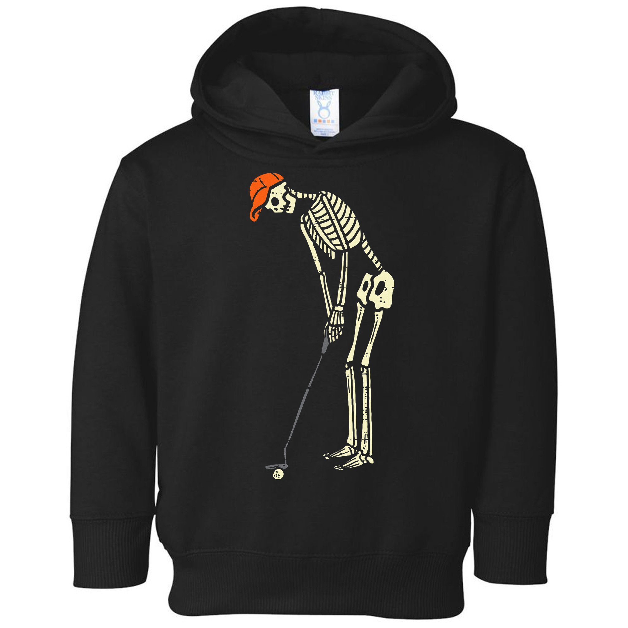 Skeleton Golf Funny Halloween Golfing Sports Golfer Toddler Hoodie