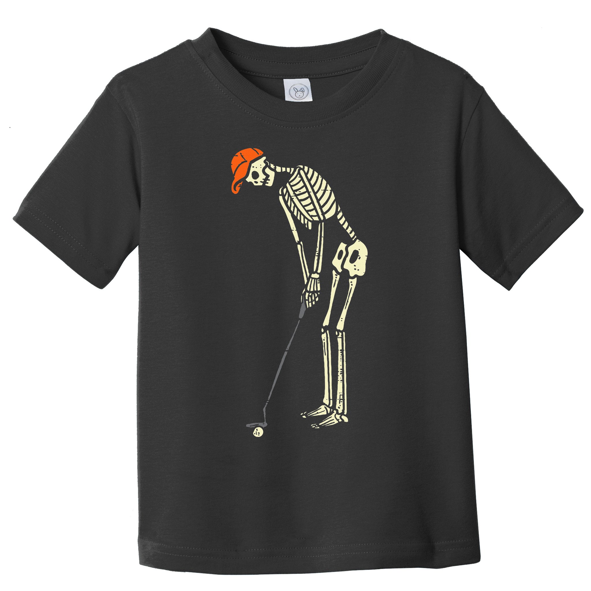 Skeleton Golf Funny Halloween Golfing Sports Golfer Toddler T-Shirt