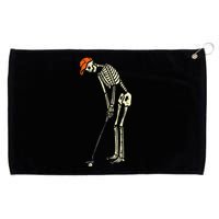 Skeleton Golf Funny Halloween Golfing Sports Golfer Grommeted Golf Towel