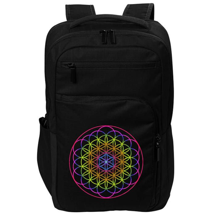 Sacred Geometry Flower Of Life Impact Tech Backpack