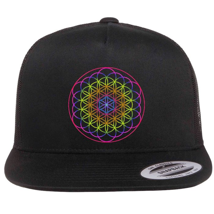 Sacred Geometry Flower Of Life Flatbill Hat