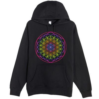 Sacred Geometry Flower Of Life Premium Pullover Hoodie