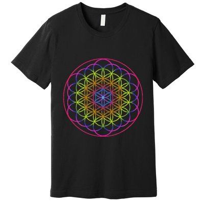 Sacred Geometry Flower Of Life Premium T-Shirt