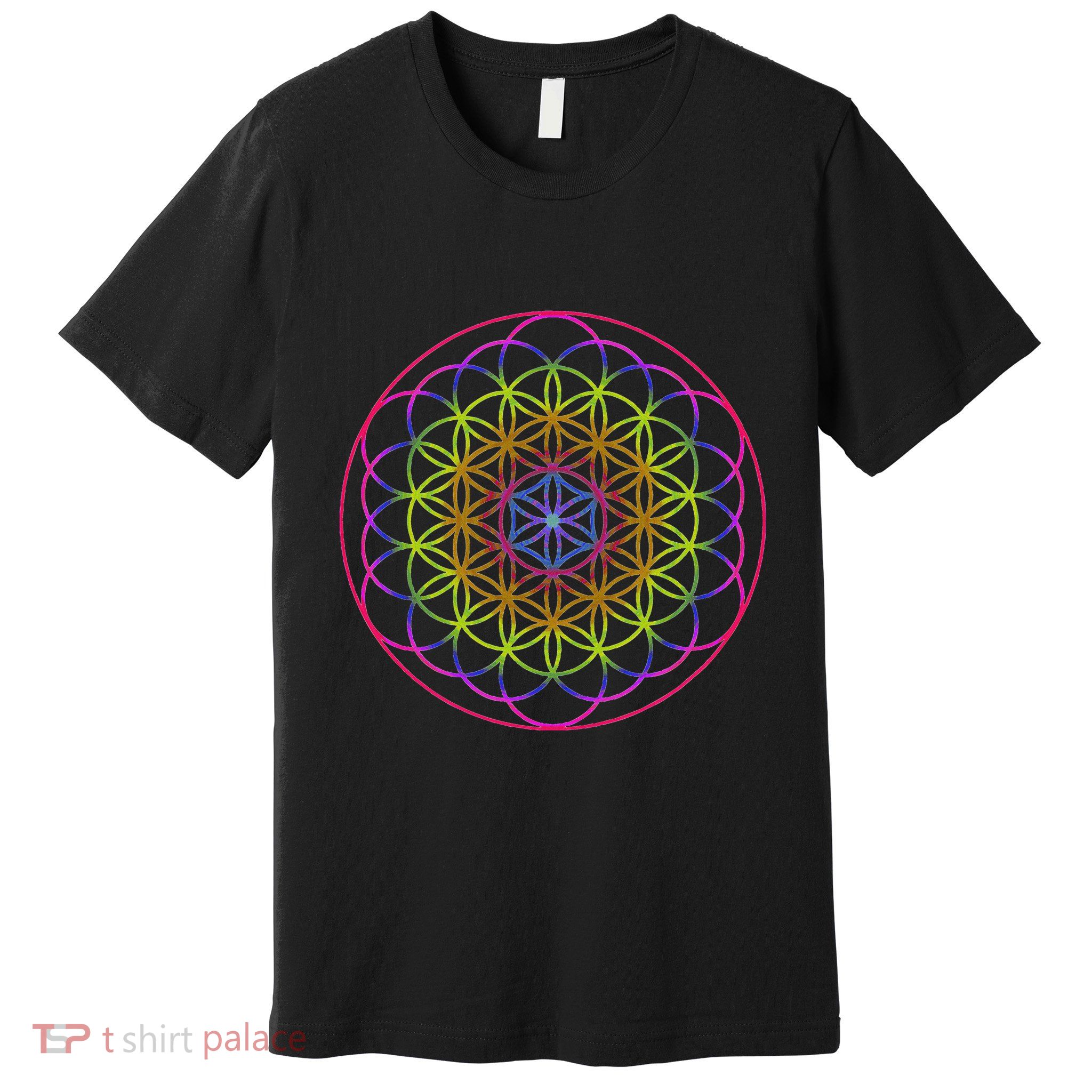 Sacred Geometry Flower Of Life Premium T-Shirt
