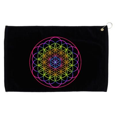 Sacred Geometry Flower Of Life Grommeted Golf Towel
