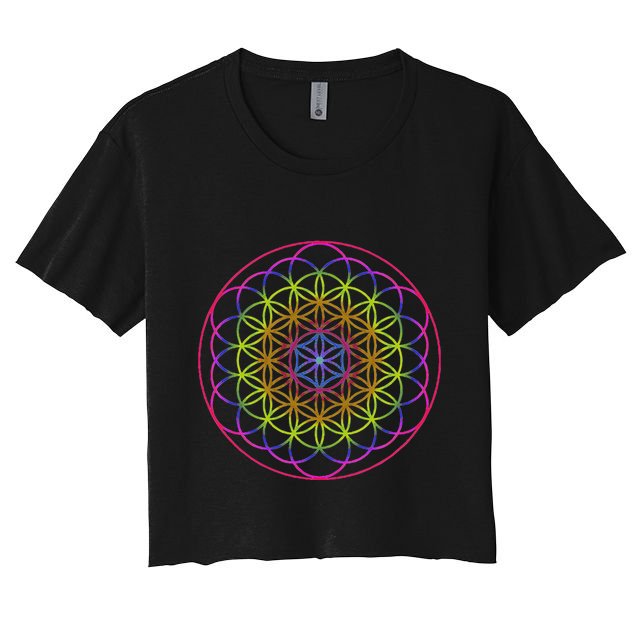 Sacred Geometry Flower Of Life Crop Top