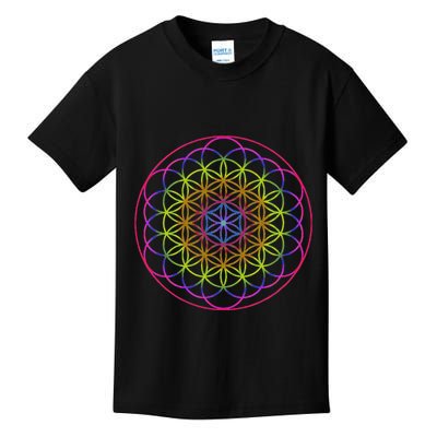 Sacred Geometry Flower Of Life Kids T-Shirt