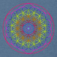 Sacred Geometry Flower Of Life Garment-Dyed Sweatshirt