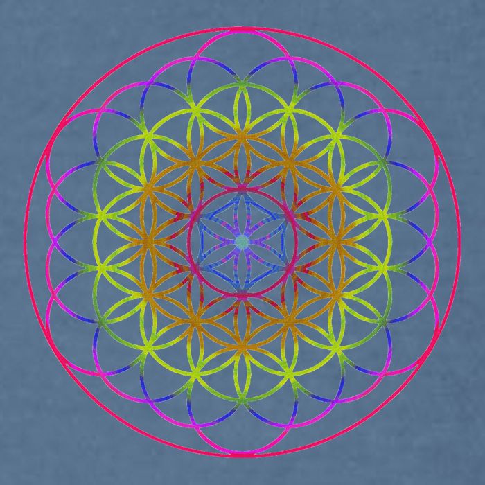 Sacred Geometry Flower Of Life Garment-Dyed Sweatshirt