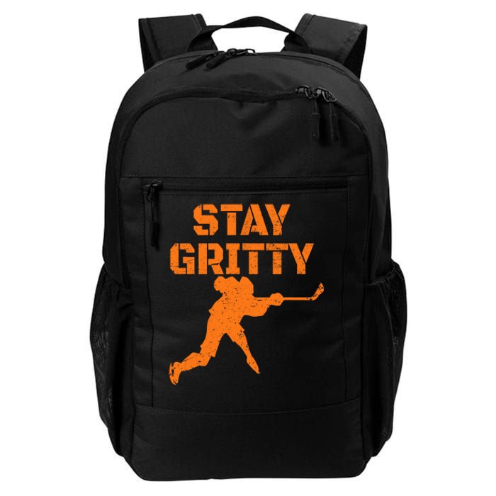 STAY GRITTY Funny Ice Hockey Philly gift Vintage Daily Commute Backpack