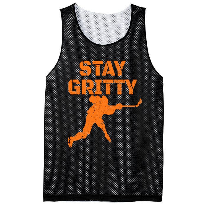 STAY GRITTY Funny Ice Hockey Philly gift Vintage Mesh Reversible Basketball Jersey Tank