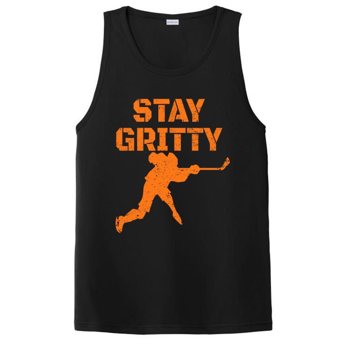 STAY GRITTY Funny Ice Hockey Philly gift Vintage PosiCharge Competitor Tank