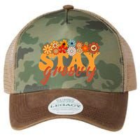 Stay Groovy Flower Power Retro Hippie Vibes Legacy Tie Dye Trucker Hat