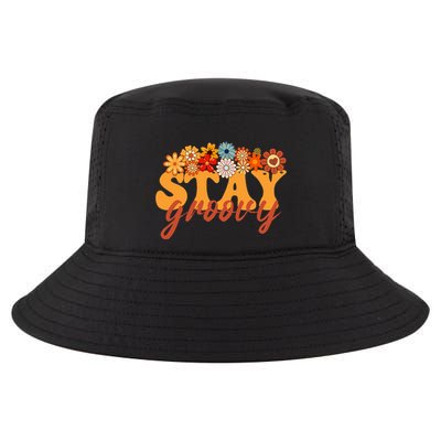 Stay Groovy Flower Power Retro Hippie Vibes Cool Comfort Performance Bucket Hat