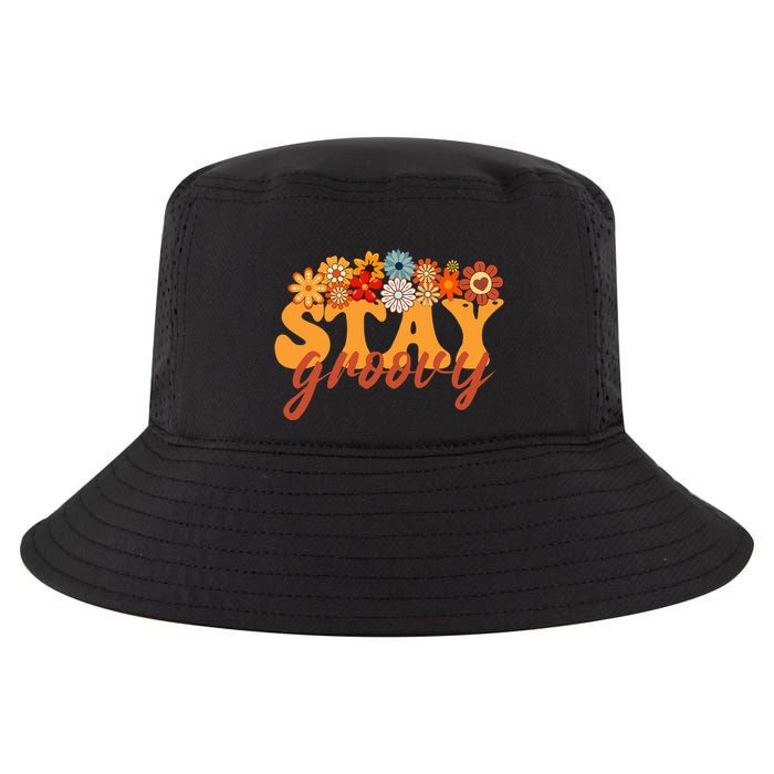 Stay Groovy Flower Power Retro Hippie Vibes Cool Comfort Performance Bucket Hat