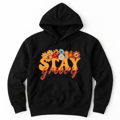 Stay Groovy Flower Power Retro Hippie Vibes Hoodie