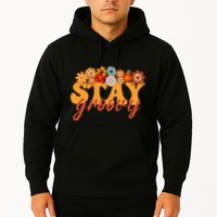 Stay Groovy Flower Power Retro Hippie Vibes Hoodie