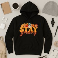 Stay Groovy Flower Power Retro Hippie Vibes Hoodie