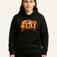 Stay Groovy Flower Power Retro Hippie Vibes Hoodie