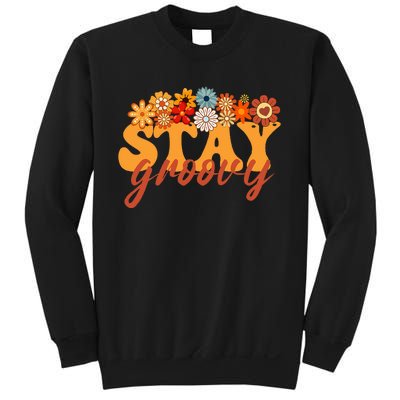 Stay Groovy Flower Power Retro Hippie Vibes Sweatshirt