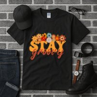 Stay Groovy Flower Power Retro Hippie Vibes Tall T-Shirt