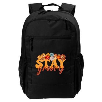 Stay Groovy Flower Power Retro Hippie Vibes Backpack