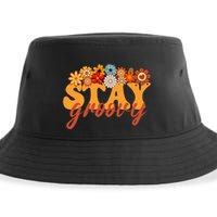 Stay Groovy Flower Power Retro Hippie Vibes Sustainable Bucket Hat
