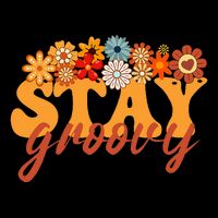 Stay Groovy Flower Power Retro Hippie Vibes 7-Panel Snapback Hat