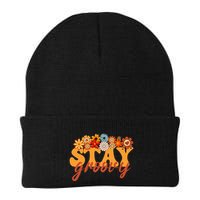 Stay Groovy Flower Power Retro Hippie Vibes Beanie