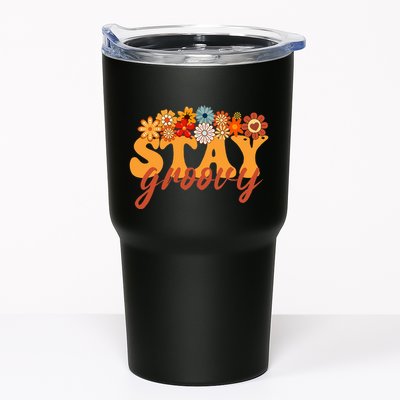 Stay Groovy Flower Power Retro Hippie Vibes Tumbler